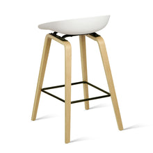 Load image into Gallery viewer, Ashley Rose Set of 2 Wooden Backless Bar Stools - White - Ashley Rose