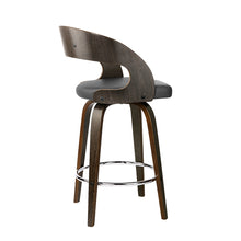 Load image into Gallery viewer, Ashley Rose Set of 2 Walnut Wooden Bar Stool - Grey and Walnut - Ashley Rose