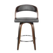 Load image into Gallery viewer, Ashley Rose Set of 2 Walnut Wooden Bar Stool - Grey and Walnut - Ashley Rose