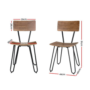 Ashley Rose 4x Retro Dining Chiars Kitchen Living Room Cafe Bentwood Wooden - Ashley Rose