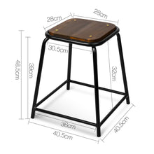 Load image into Gallery viewer, Ashley Rose Set of 4 Pine Wood Bar Stools - Black - Ashley Rose