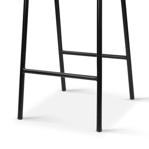 Ashley Rose Set of 2 Wooden Backless Bar Stools - Black - Ashley Rose