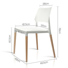 Load image into Gallery viewer, Ashley Rose Set of 4 Wooden Stackable Dining Chairs - White - Ashley Rose