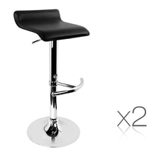 Load image into Gallery viewer, Ashley Rose Set of 2 PU Leather Bar Stools - Black - Ashley Rose