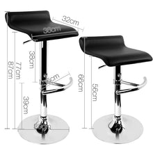 Load image into Gallery viewer, Ashley Rose Set of 2 PU Leather Bar Stools - Black - Ashley Rose