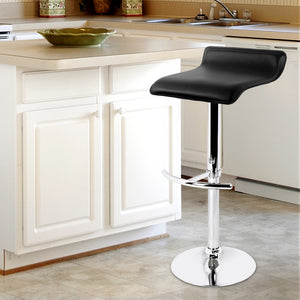 Ashley Rose Set of 2 PU Leather Bar Stools - Black - Ashley Rose