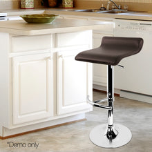 Load image into Gallery viewer, Ashley Rose Set of 2 PU Leather Bar Stools - Chocolate - Ashley Rose