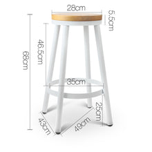 Load image into Gallery viewer, Ashley Rose Set of 2 Wooden Stackable Bar Stools - Ashley Rose