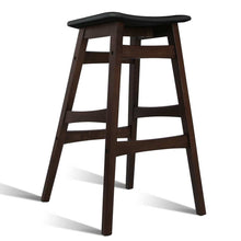 Load image into Gallery viewer, Ashley Rose Set of 2 Wooden and Padded Bar Stools - Black - Ashley Rose