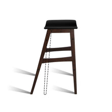 Load image into Gallery viewer, Ashley Rose Set of 2 Wooden and Padded Bar Stools - Black - Ashley Rose