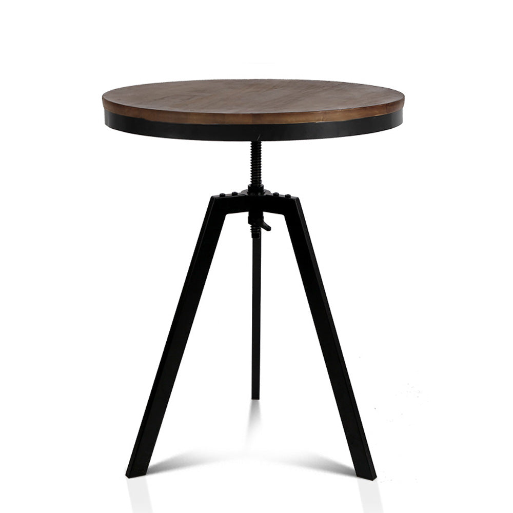 Ashley Rose Elm Wood Round Dining Table - Dark Brown - Ashley Rose