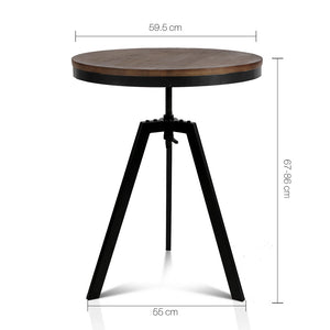 Ashley Rose Elm Wood Round Dining Table - Dark Brown - Ashley Rose