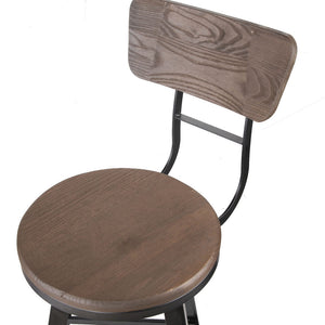 Ashley Rose Industrial Swivel Bar Stool - Black - Ashley Rose