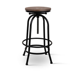 Ashley Rose Rustic Industrial Round Bar Stool - Ashley Rose