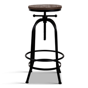 Ashley Rose Rustic Industrial Round Bar Stool - Ashley Rose