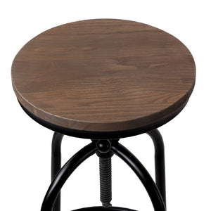 Ashley Rose Rustic Industrial Round Bar Stool - Ashley Rose