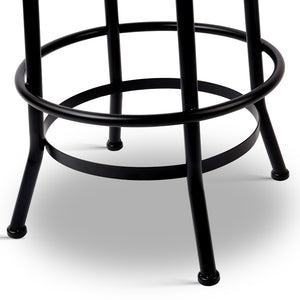 Ashley Rose Rustic Industrial Round Bar Stool - Ashley Rose