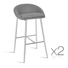 Load image into Gallery viewer, Ashley Rose Set of 2 Fabric Bar Stools - Grey - Ashley Rose