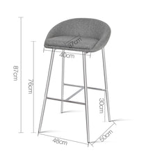 Load image into Gallery viewer, Ashley Rose Set of 2 Fabric Bar Stools - Grey - Ashley Rose