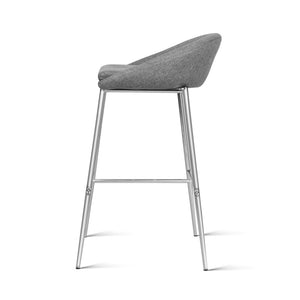 Ashley Rose Set of 2 Fabric Bar Stools - Grey - Ashley Rose