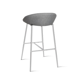 Ashley Rose Set of 2 Fabric Bar Stools - Grey - Ashley Rose