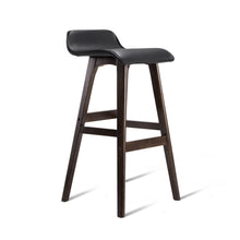 Load image into Gallery viewer, Ashley Rose Set of 2 PU Leather and Wood Bar Stool - Black - Ashley Rose