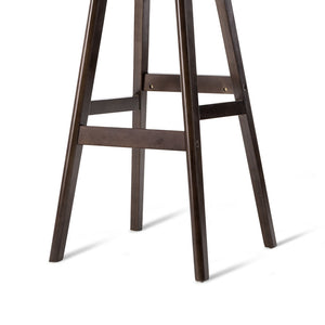 Ashley Rose Set of 2 PU Leather and Wood Bar Stool - Black - Ashley Rose