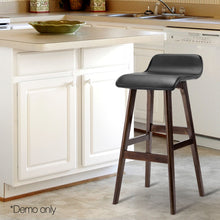 Load image into Gallery viewer, Ashley Rose Set of 2 PU Leather and Wood Bar Stool - Black - Ashley Rose