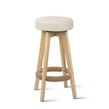 Load image into Gallery viewer, Ashley Rose Set of 2 PU Leather Round Bar Stool - Beige - Ashley Rose