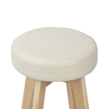 Load image into Gallery viewer, Ashley Rose Set of 2 PU Leather Round Bar Stool - Beige - Ashley Rose