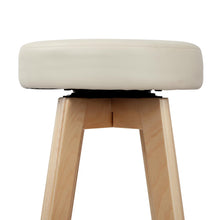 Load image into Gallery viewer, Ashley Rose Set of 2 PU Leather Round Bar Stool - Beige - Ashley Rose