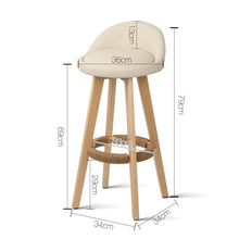 Load image into Gallery viewer, Ashley Rose Set of 2 PU Leather Bar Stools - Beige - Ashley Rose