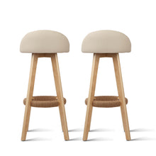 Load image into Gallery viewer, Ashley Rose Set of 2 PU Leather Bar Stools - Beige - Ashley Rose