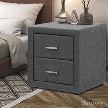 Load image into Gallery viewer, Ashley Rose Fabric Bedside Table - Grey - Ashley Rose