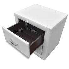 Load image into Gallery viewer, Ashley Rose PVC Leather Bedside Table - White - Ashley Rose