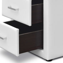 Load image into Gallery viewer, Ashley Rose PVC Leather Bedside Table - White - Ashley Rose