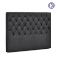 Load image into Gallery viewer, Ashley Rose King Size Upholstered Fabric Headboard - Charcoal - Ashley Rose