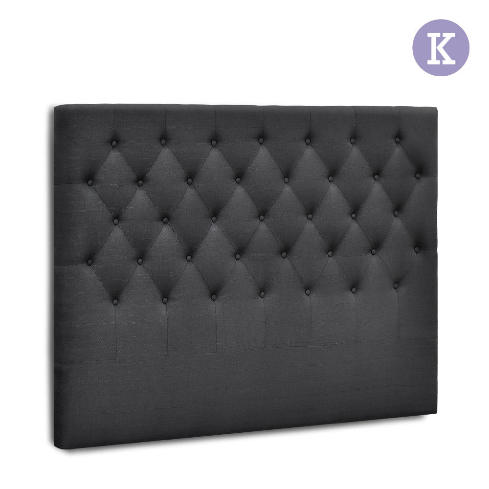 Ashley Rose King Size Upholstered Fabric Headboard - Charcoal - Ashley Rose