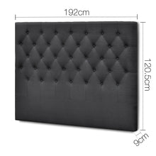 Load image into Gallery viewer, Ashley Rose King Size Upholstered Fabric Headboard - Charcoal - Ashley Rose