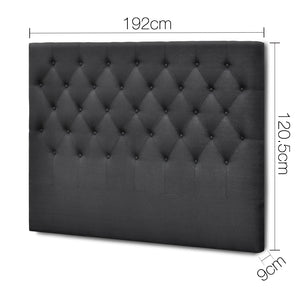 Ashley Rose King Size Upholstered Fabric Headboard - Charcoal - Ashley Rose