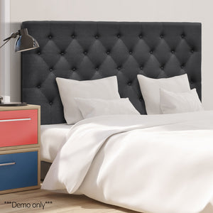 Ashley Rose King Size Upholstered Fabric Headboard - Charcoal - Ashley Rose