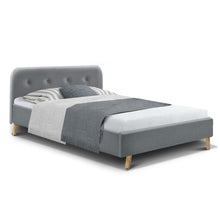 Load image into Gallery viewer, Ashley Rose King Single Size Bed Frame Base Mattress  Fabric Wooden Grey - Ashley Rose