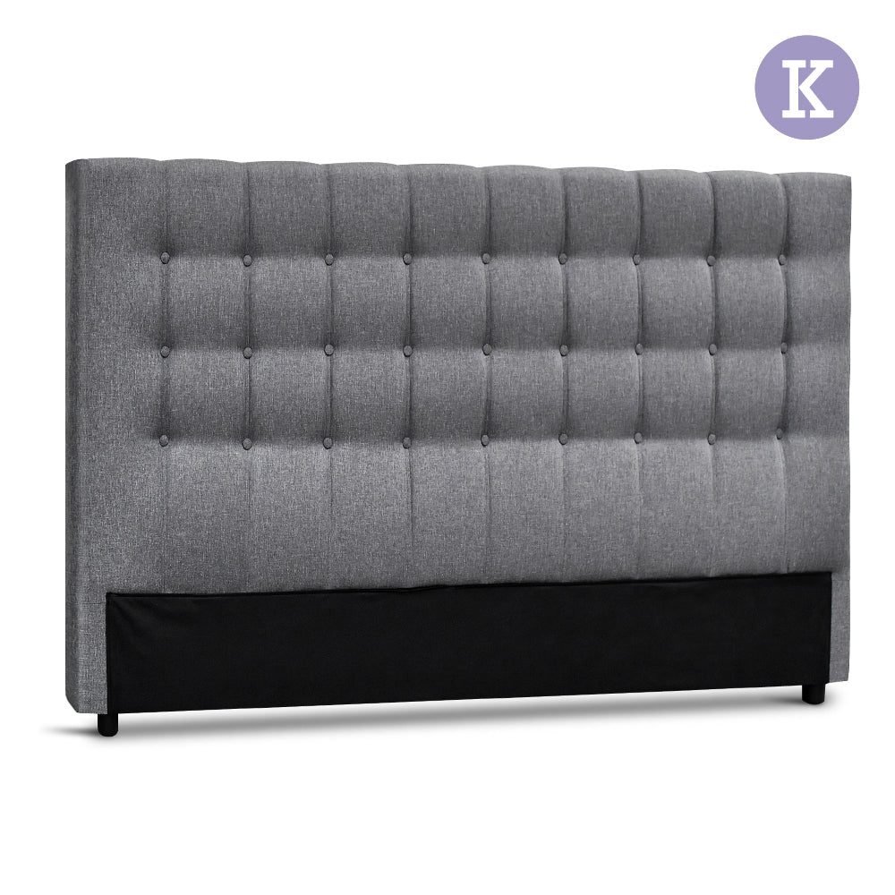 Ashley Rose King Size Upholstered Fabric Headboard - Grey - Ashley Rose