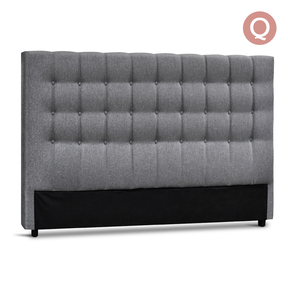 Ashley Rose Queen Size Upholstered Fabric Headboard - Grey - Ashley Rose