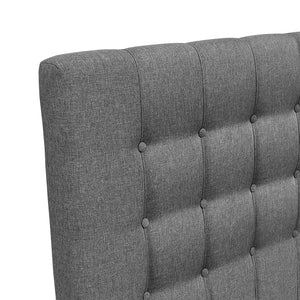 Ashley Rose Queen Size Upholstered Fabric Headboard - Grey - Ashley Rose