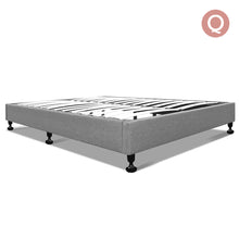 Load image into Gallery viewer, Ashley Rose Queen Size Fabric and Wood Bed Frame - Grey - Ashley Rose