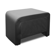 Load image into Gallery viewer, Ashley Rose PU Leather Bedside Table with 2 Drawers - Black - Ashley Rose