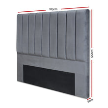 Load image into Gallery viewer, Ashley Rose King Size Fabric Bed Headboard - Charcoal - Ashley Rose