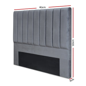 Ashley Rose King Size Fabric Bed Headboard - Charcoal - Ashley Rose