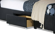 Load image into Gallery viewer, Jasmine PU Leather King Drawers Storage Bed Black - Ashley Rose